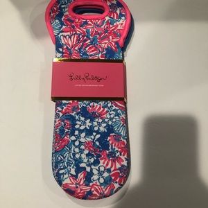 Lilly Putlitzer Pop Pop & Into The Deep Beverage Tote Set Wine Caddy